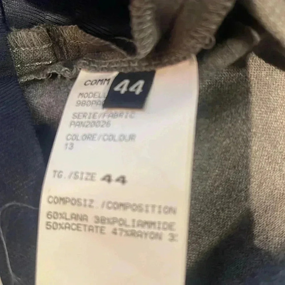 Eleventy grey wool blend stylish  day 2 nite cuffed cropped pants - Picture 4 of 4